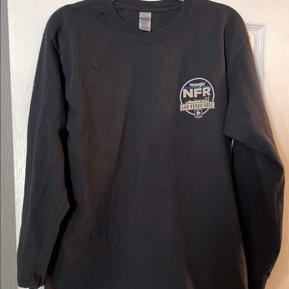 Wrangler Black Long Sleeve Tee Casual Comfort